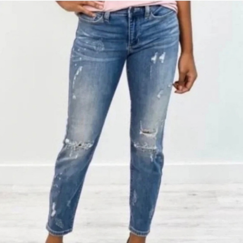 JUDY BLUE Jeans Shredding Up My Life Relaxed Fit Distressed Size 5/27